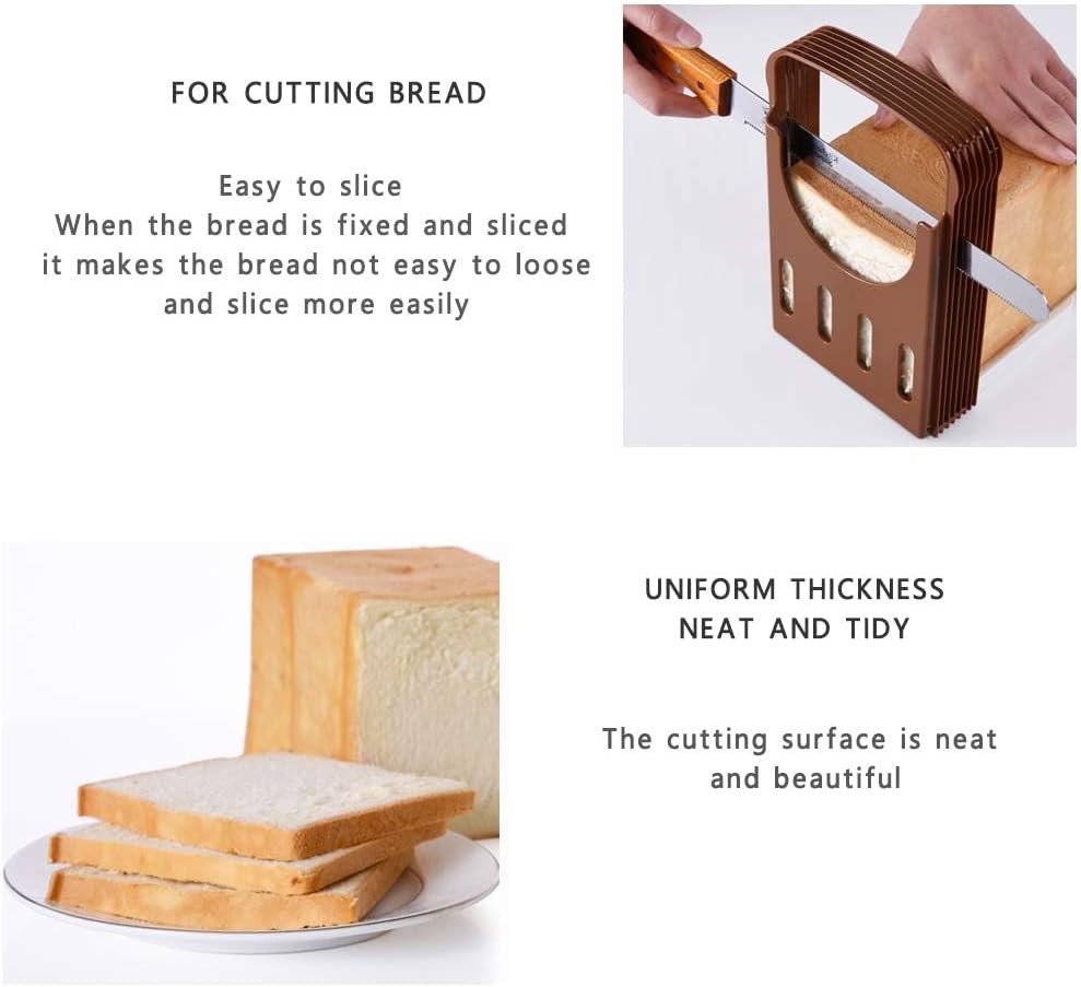 Foldable Compact Bread Slicing Guide for Homemade Bread & Sandwiches | Foldable, Compact Bread Slicing Guide, Kitchen Accessories, For Homemade Bread Bagel Loaf Sandwich