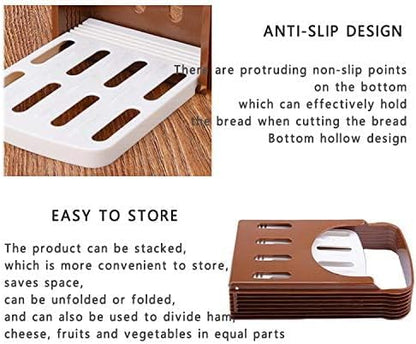 Foldable Compact Bread Slicing Guide for Homemade Bread & Sandwiches | Foldable, Compact Bread Slicing Guide, Kitchen Accessories, For Homemade Bread Bagel Loaf Sandwich