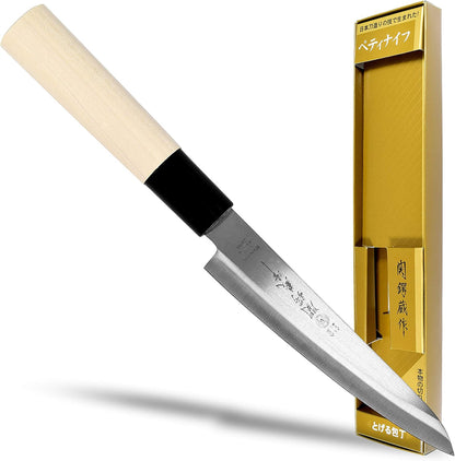 Seki Japan TSUBAZO Japanese Sushi Chef Knife, Stainless Steel Sashimi Deba Knife, Shiraki Handle, 150 mm (5.9 in)