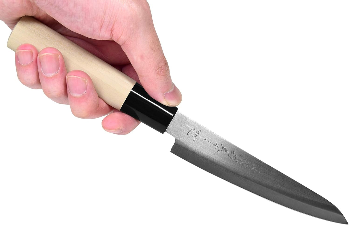 Seki Japan TSUBAZO Japanese Sushi Chef Knife, Stainless Steel Sashimi Deba Knife, Shiraki Handle, 150 mm (5.9 in)