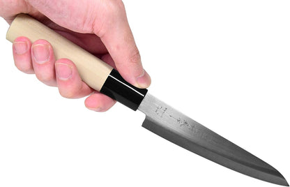Seki Japan TSUBAZO Japanese Sushi Chef Knife, Stainless Steel Sashimi Deba Knife, Shiraki Handle, 150 mm (5.9 in)