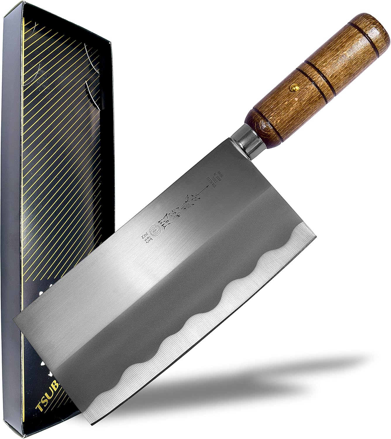 Seki Japan TSUBAZO Japanese Sushi Chef Knife, Stainless Steel Sashimi Deba Knife, Shiraki Handle, 150 mm (5.9 in)