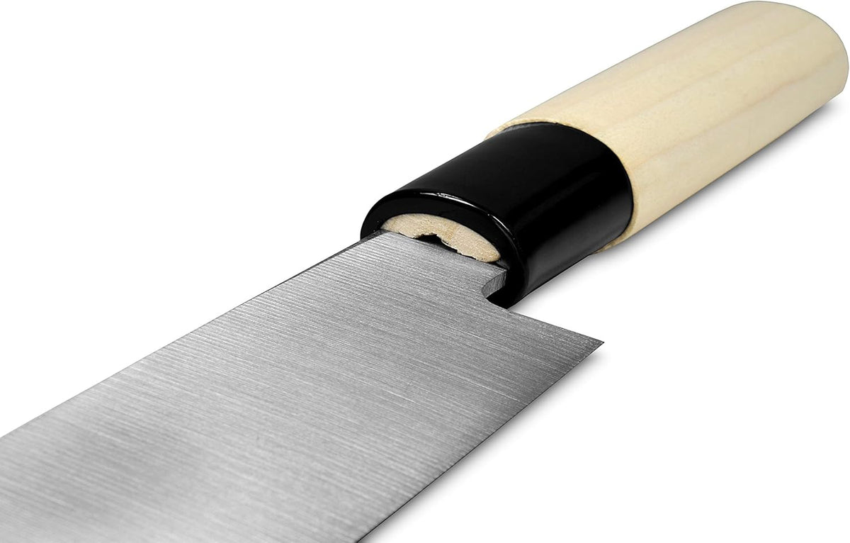 Seki Japan TSUBAZO Japanese Sushi Chef Knife, Stainless Steel Sashimi Deba Knife, Shiraki Handle, 150 mm (5.9 in)