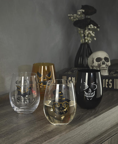 Serving Utensil Set, Skull Mirror Cheese Knives Flatware Set, Set of 4 Stainless Steel Utensils Set, Carved Wood Handles, Black Die Lacquer Finish, Halloween Decorations (4 Piece Cheese Knives)