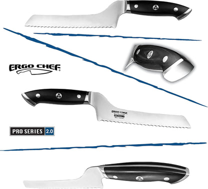Pro Series 2.0 8-Inch Serrated Offset Bread & Deli Knife – Forged High Carbon 7Cr17MoV Stainless Steel Blade with Ergonomic Pakkawood Handle for Smooth Cutting