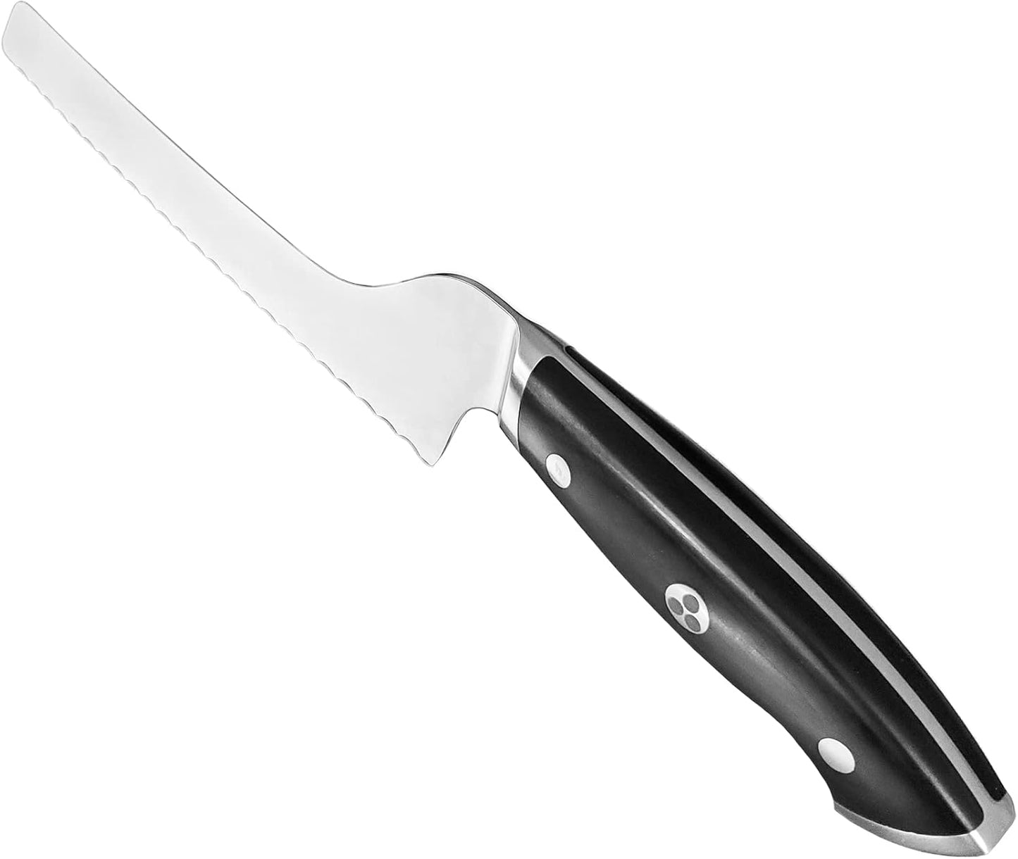 Pro Series 2.0 8-Inch Serrated Offset Bread & Deli Knife – Forged High Carbon 7Cr17MoV Stainless Steel Blade with Ergonomic Pakkawood Handle for Smooth Cutting