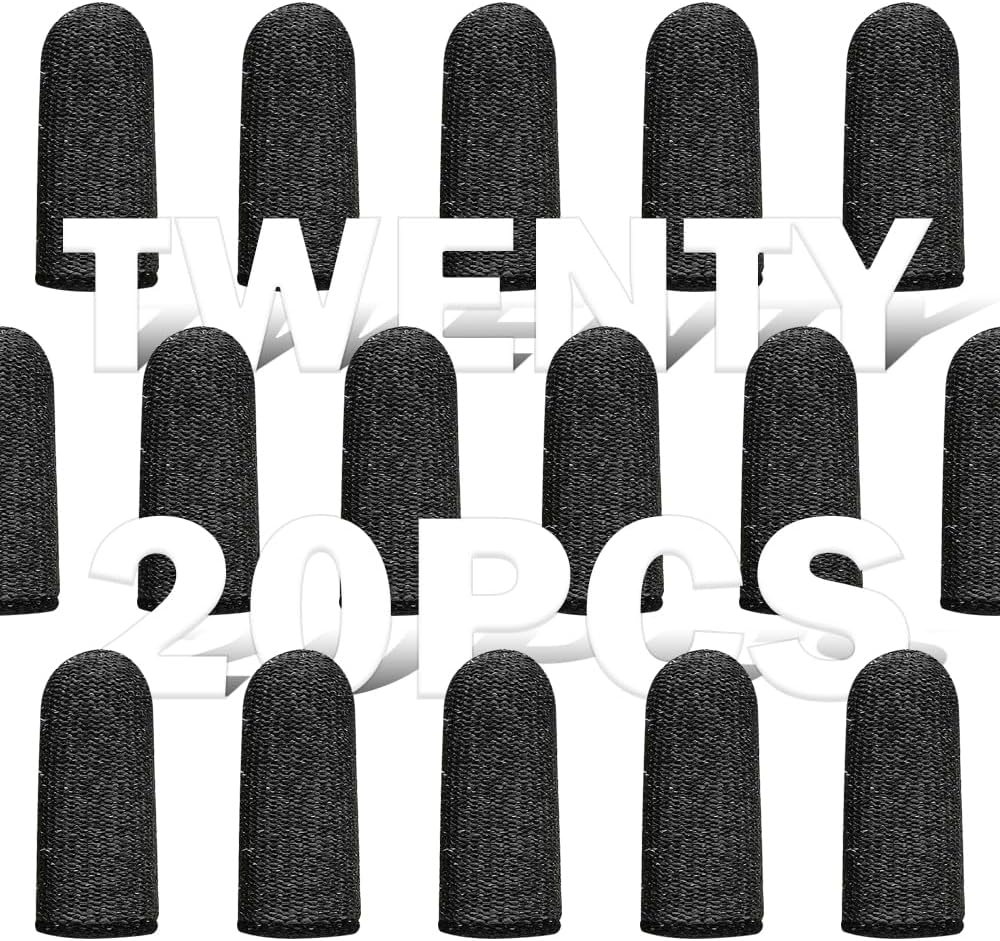 20 PCS Finger Cots Cut Resistant Protector - Finger Covers for Cuts, Gloves Life Extender, Cut Resistant Finger Protectors for Kitchen, Work, Sculpture, Anti-Slip, Reusable