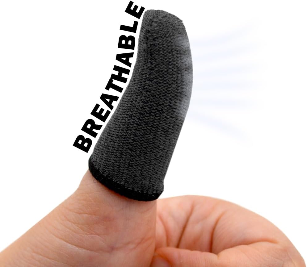 20 PCS Finger Cots Cut Resistant Protector - Finger Covers for Cuts, Gloves Life Extender, Cut Resistant Finger Protectors for Kitchen, Work, Sculpture, Anti-Slip, Reusable