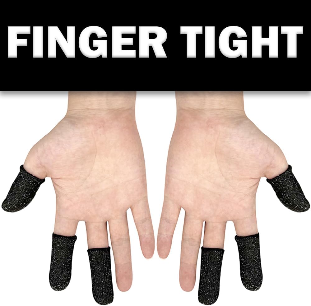 20 PCS Finger Cots Cut Resistant Protector - Finger Covers for Cuts, Gloves Life Extender, Cut Resistant Finger Protectors for Kitchen, Work, Sculpture, Anti-Slip, Reusable