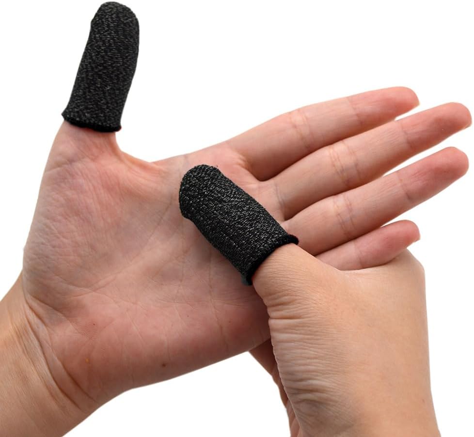 20 PCS Finger Cots Cut Resistant Protector - Finger Covers for Cuts, Gloves Life Extender, Cut Resistant Finger Protectors for Kitchen, Work, Sculpture, Anti-Slip, Reusable