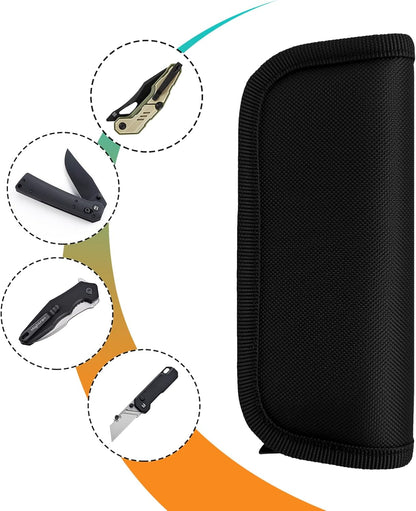 Hightron Zipper Pouch Storage Case for single folding knife, pocket knife, EDC tools