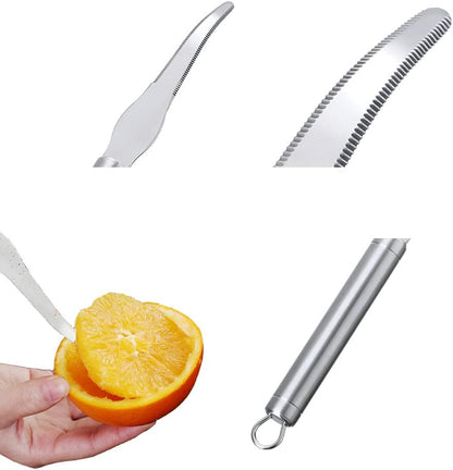 Grapefruit Knife Stainless Steel Slicer Cutter Peeler Remover Opener Humanized Design Handle Fruit Tools Kitchen Gadget Double Serrated Blade