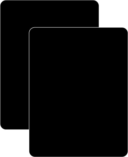 Black Flexible Plastic Cutting Board Mat 2 Pack, 15" x 11.5", Made in the USA, Easily Funnels Foods, Knife Friendly, Easily Wipes Clean
