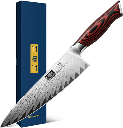 Damascus Chef Knife, 8" Professional Japanese Kitchen Knife & G10
