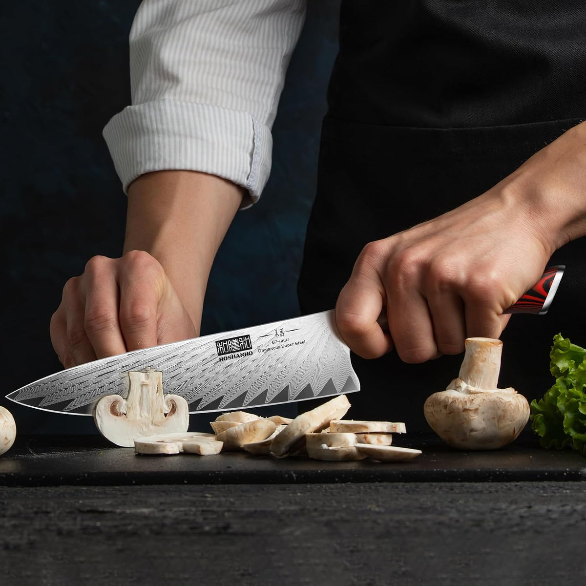 Damascus Chef Knife, 8" Professional Japanese Kitchen Knife & G10