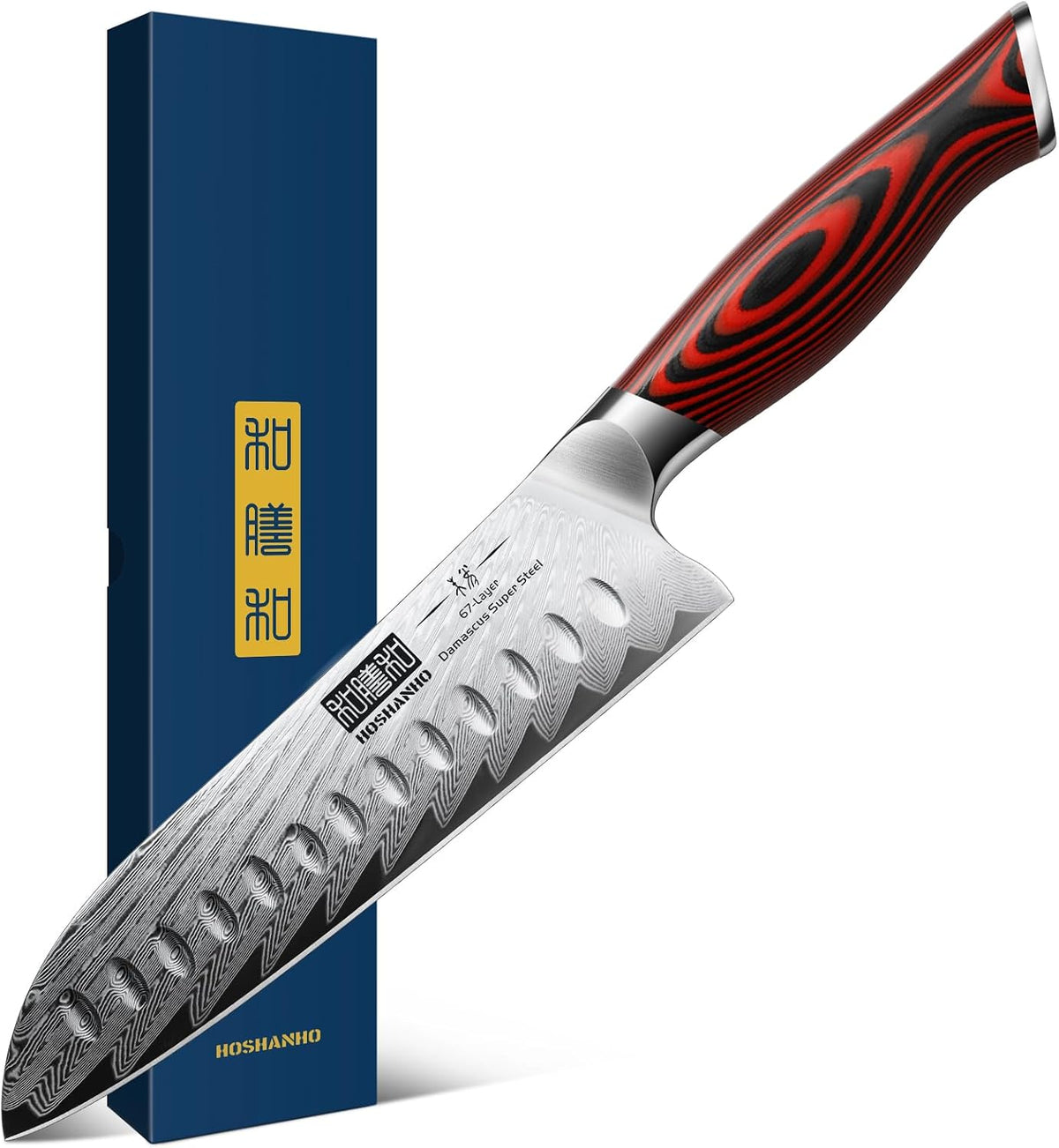 Damascus Chef Knife, 8" Professional Japanese Kitchen Knife & G10