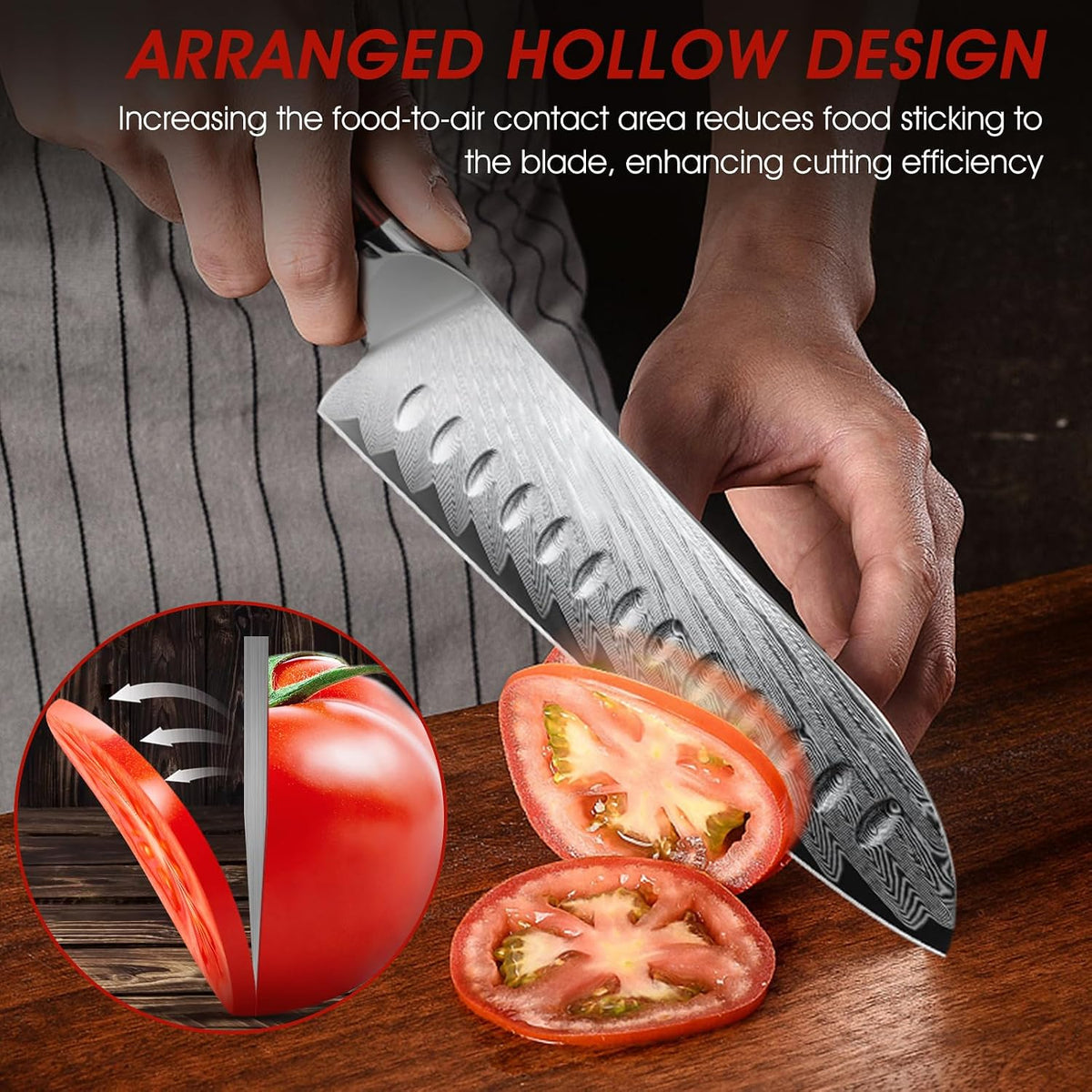 Damascus Chef Knife, 8" Professional Japanese Kitchen Knife & G10