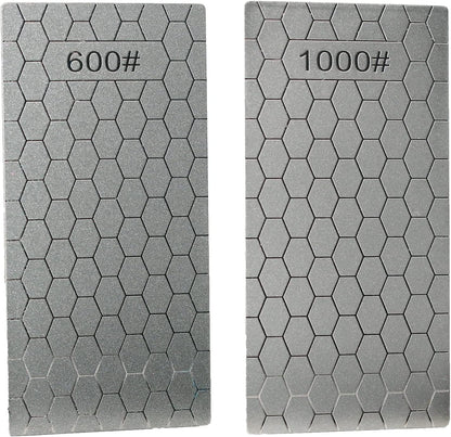 5 Pieces Diamond Sharpening Stone Set,Diamond Lapping Plate Coarse/Medium/Fine Grit Sharpener,400/600/800/1000/1200 Grit