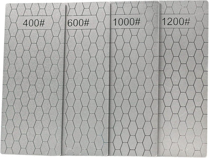 5 Pieces Diamond Sharpening Stone Set,Diamond Lapping Plate Coarse/Medium/Fine Grit Sharpener,400/600/800/1000/1200 Grit