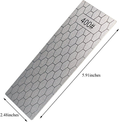 5 Pieces Diamond Sharpening Stone Set,Diamond Lapping Plate Coarse/Medium/Fine Grit Sharpener,400/600/800/1000/1200 Grit