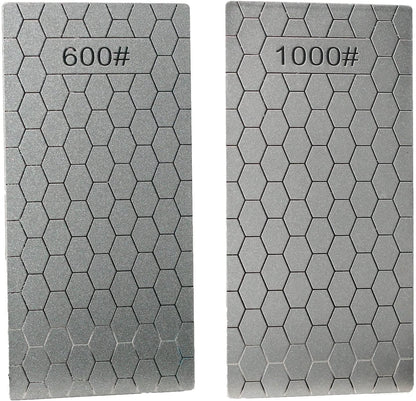 5 Pieces Diamond Sharpening Stone Set,Diamond Lapping Plate Coarse/Medium/Fine Grit Sharpener,400/600/800/1000/1200 Grit