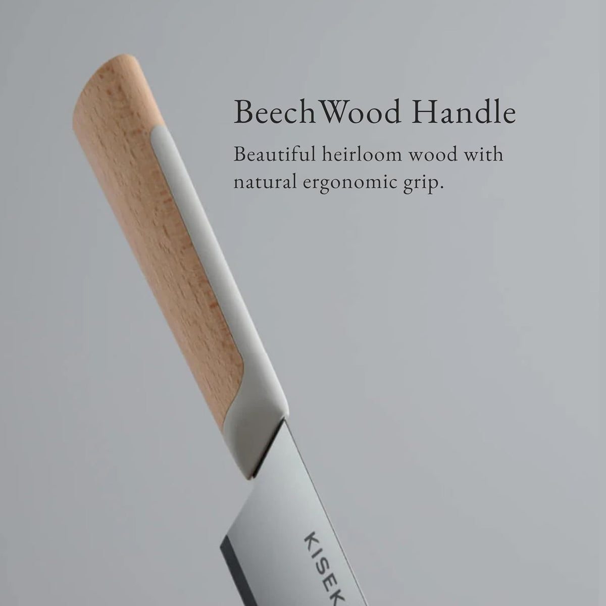 KISEKI: 7.1 Inch Santoku Japanese Chef's Knife, 1.2 mm Tungsten Carbide Alloy Blade, Ergonomic Yamazakura Cherry Wood Handle, Rust Resistant, Made in Japan