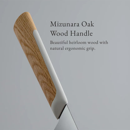 KISEKI: 7.1 Inch Santoku Japanese Chef's Knife, 1.2 mm Tungsten Carbide Alloy Blade, Ergonomic Yamazakura Cherry Wood Handle, Rust Resistant, Made in Japan