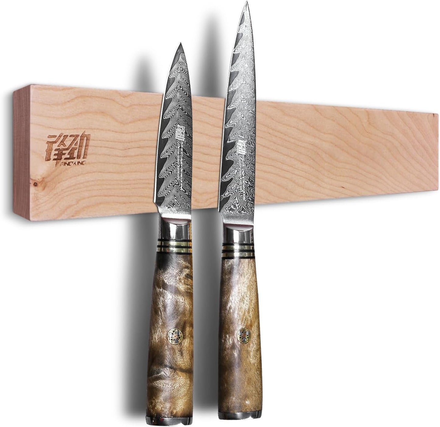 Maple Wood Magnetic Knife Strip, Wall Mounted Wooden Knife Holder with Strong Magnets for Kitchen Organization, 12 Inch Beige, Without Knives