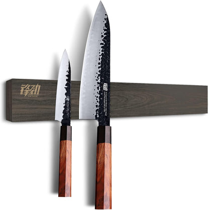 Maple Wood Magnetic Knife Strip, Wall Mounted Wooden Knife Holder with Strong Magnets for Kitchen Organization, 12 Inch Beige, Without Knives