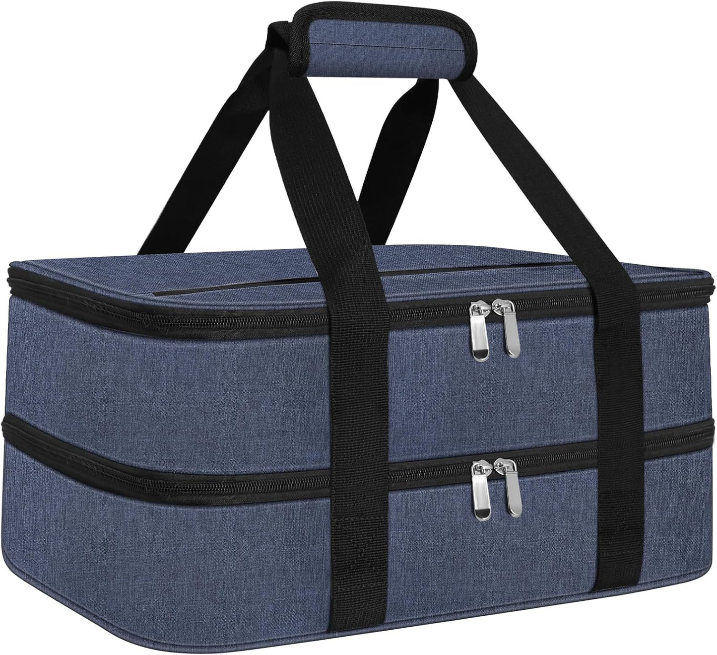 Insulated Casserole Carrier - Casserole Carriers for Hot or Cold Food - Lasagna Lugger Dish Carrier, Thermal Lunch Bag for Potluck Parties, Picnic, Travel, Fits 9" x 13" Baking Dish, Grey