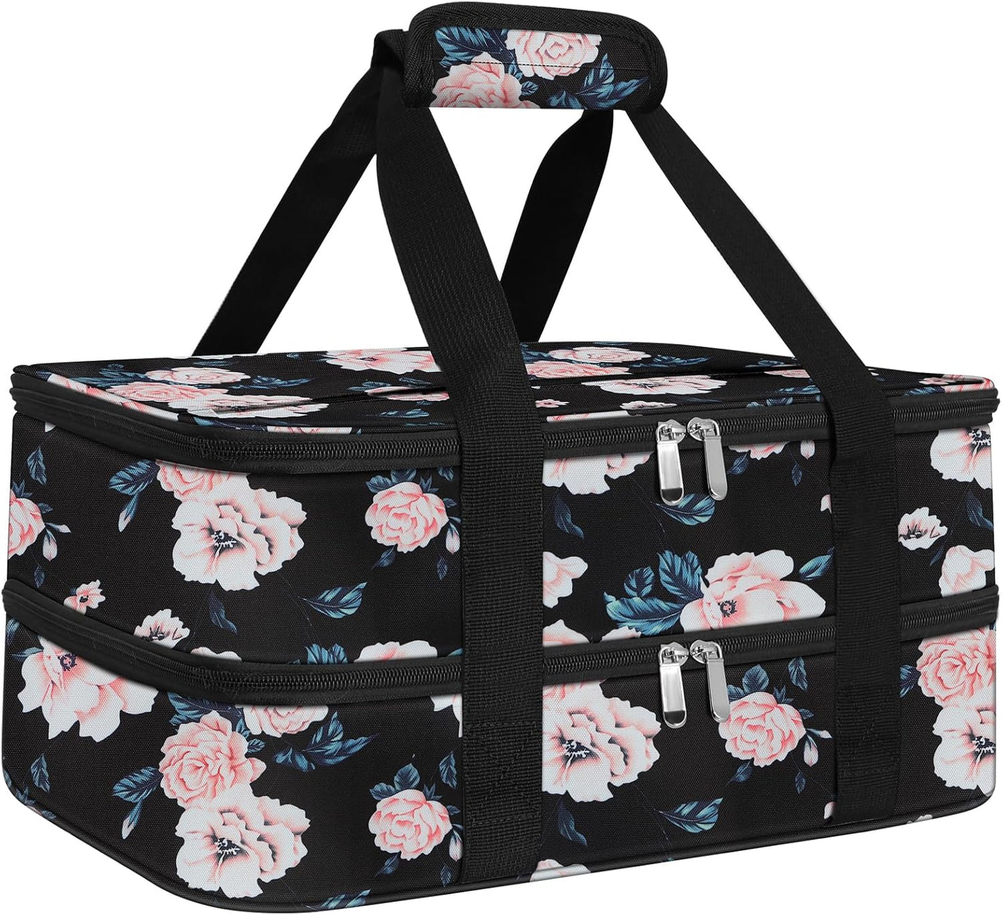 Insulated Casserole Carrier - Casserole Carriers for Hot or Cold Food - Lasagna Lugger Dish Carrier, Thermal Lunch Bag for Potluck Parties, Picnic, Travel, Fits 9" x 13" Baking Dish, Grey