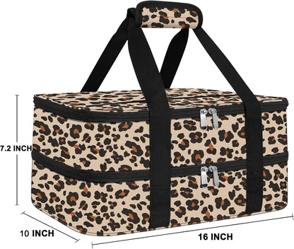 Insulated Casserole Carrier - Casserole Carriers for Hot or Cold Food - Lasagna Lugger Dish Carrier, Thermal Lunch Bag for Potluck Parties, Picnic, Travel, Fits 9" x 13" Baking Dish, Grey