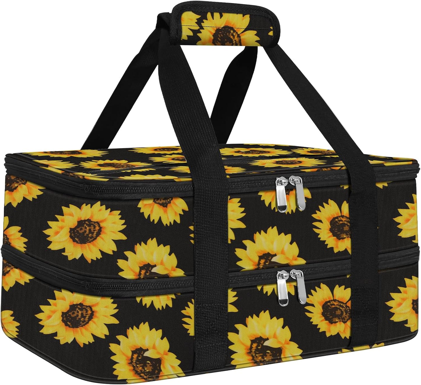 Insulated Casserole Carrier - Casserole Carriers for Hot or Cold Food - Lasagna Lugger Dish Carrier, Thermal Lunch Bag for Potluck Parties, Picnic, Travel, Fits 9" x 13" Baking Dish, Grey