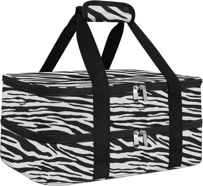 Insulated Casserole Carrier - Casserole Carriers for Hot or Cold Food - Lasagna Lugger Dish Carrier, Thermal Lunch Bag for Potluck Parties, Picnic, Travel, Fits 9" x 13" Baking Dish, Grey