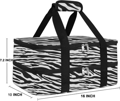 Insulated Casserole Carrier - Casserole Carriers for Hot or Cold Food - Lasagna Lugger Dish Carrier, Thermal Lunch Bag for Potluck Parties, Picnic, Travel, Fits 9" x 13" Baking Dish, Grey