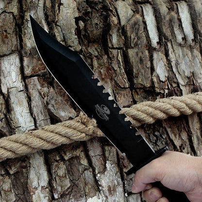 15-inch Survival Bowie Knife & Folding Pocket Knife | Fixed Blade Hunting Knife; Sheath, Sharpener & Fire Starter Inculded; Tactical Knife for Camping, Hunting, Outdoor