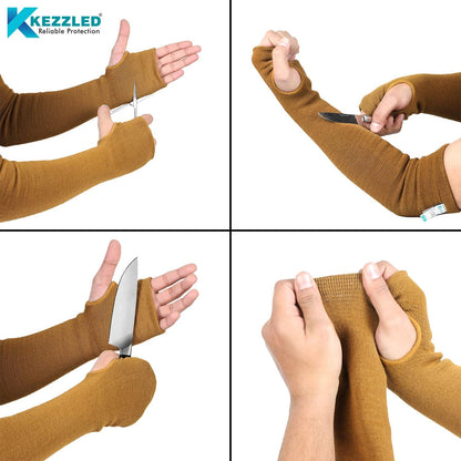 Protective Arm Sleeves, Cut/Scratch/Heat Resistant with UV Protectors Safety for Garden Kitchen Work-18Inches