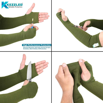 Protective Arm Sleeves, Cut/Scratch/Heat Resistant with UV Protectors Safety for Garden Kitchen Work-18Inches