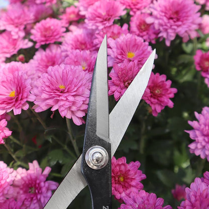 ZS105 Deluxe Garden Scissors, 6.5-Inch, 1.5 Inch Carbon Steel Blades, Red/White