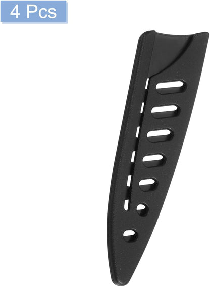 4Pcs Knife Cover Sleeves Blade Edge Guards for 3.5" Paring Knife Blade Edge Protector Cover Universal Knife Sheath for Kitchen, Black