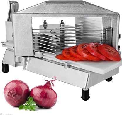 VEVOR Commercial Tomato Slicer 1/4" Heavy Duty Cutter with Built-in Cutting Board for Restaurant or Home Use