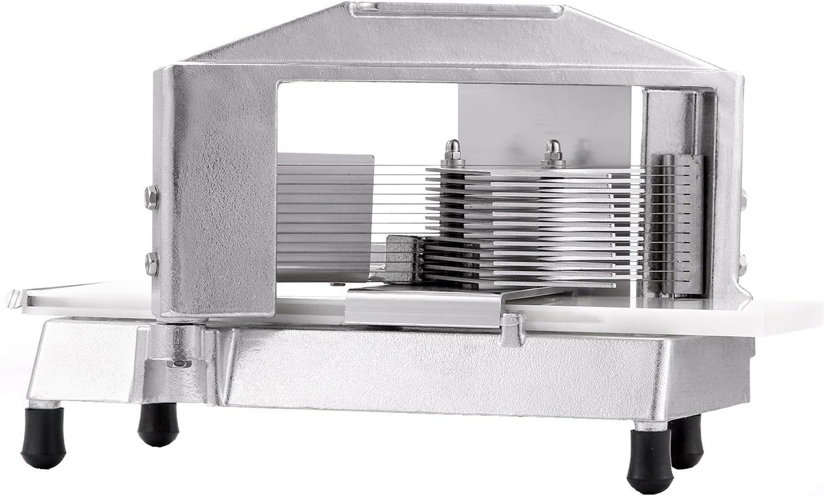 VEVOR Commercial Tomato Slicer 1/4" Heavy Duty Cutter with Built-in Cutting Board for Restaurant or Home Use