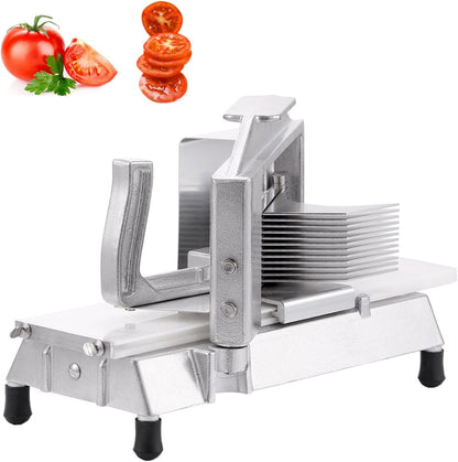 VEVOR Commercial Tomato Slicer 1/4" Heavy Duty Cutter with Built-in Cutting Board for Restaurant or Home Use