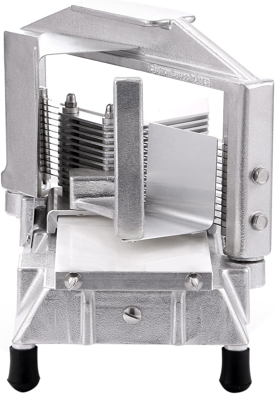 VEVOR Commercial Tomato Slicer 1/4" Heavy Duty Cutter with Built-in Cutting Board for Restaurant or Home Use