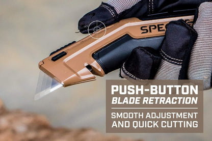 Tools Utility Knife for Cutting Drywall, Roofing & Jobsite Materials, Includes 5 Blades in Handle Storage, Retractable Blade