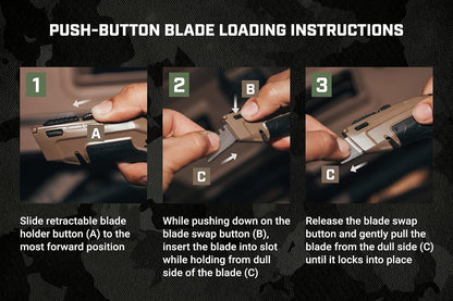 Tools Utility Knife for Cutting Drywall, Roofing & Jobsite Materials, Includes 5 Blades in Handle Storage, Retractable Blade