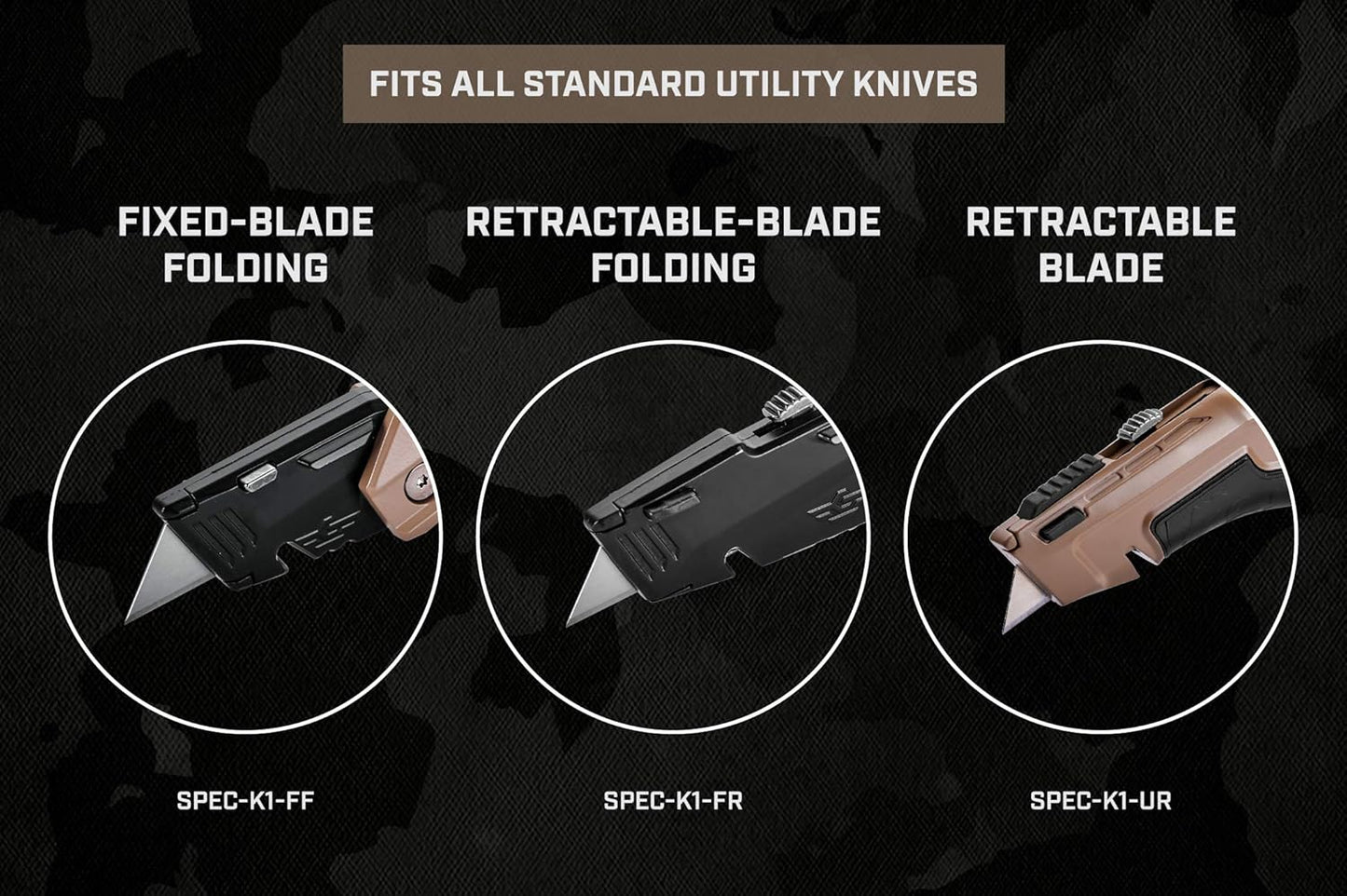 Tools Utility Knife for Cutting Drywall, Roofing & Jobsite Materials, Includes 5 Blades in Handle Storage, Retractable Blade