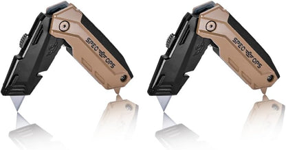 Tools Utility Knife for Cutting Drywall, Roofing & Jobsite Materials, Includes 5 Blades in Handle Storage, Retractable Blade