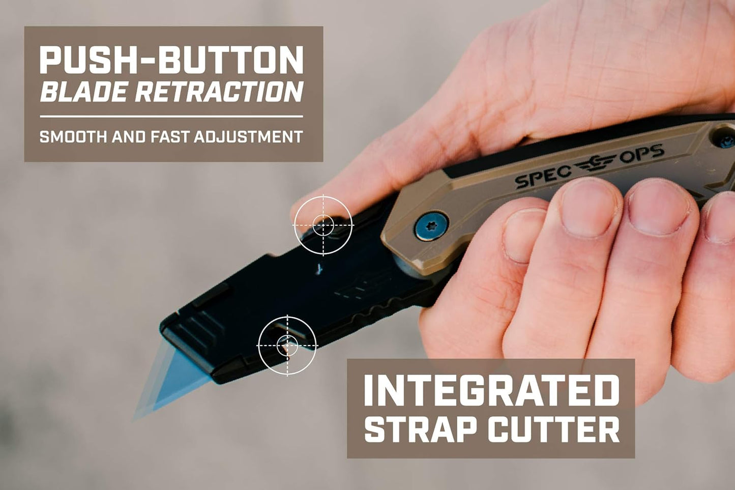 Tools Utility Knife for Cutting Drywall, Roofing & Jobsite Materials, Includes 5 Blades in Handle Storage, Retractable Blade