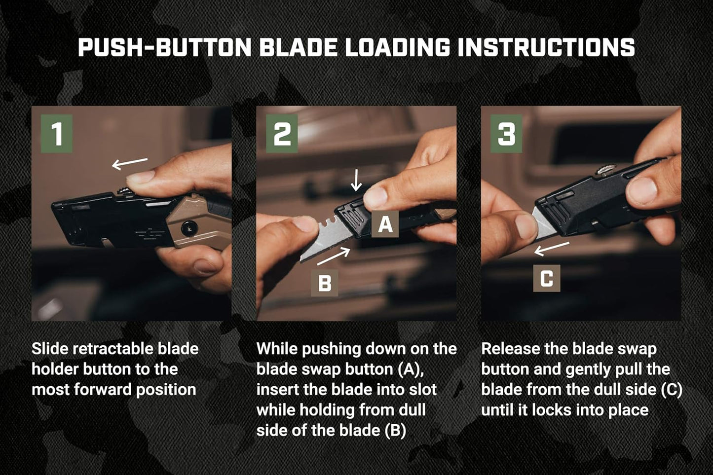 Tools Utility Knife for Cutting Drywall, Roofing & Jobsite Materials, Includes 5 Blades in Handle Storage, Retractable Blade